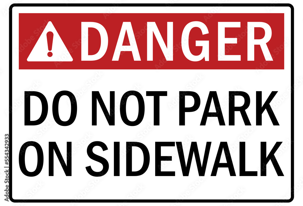Parking-no parking sign do not park on sidewalk