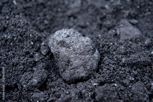 Lump of coal; Cortland, Nebraska, United States of America photo