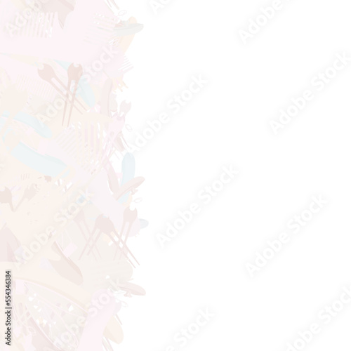 Background pattern abstract design texture. Pastel. Vertical seamless stripe. Border frame, transparent background. Theme is about hairpin, bobby pin, barrette, raker, clip, hairstyle, 