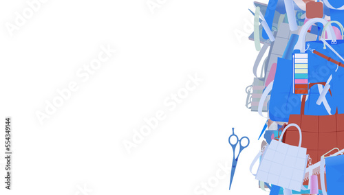 Background pattern abstract design texture. Vertical seamless stripe. Border frame, transparent background. Theme is about ointment, nail polish, tones, comb, Laptop Backpack, Barber pole