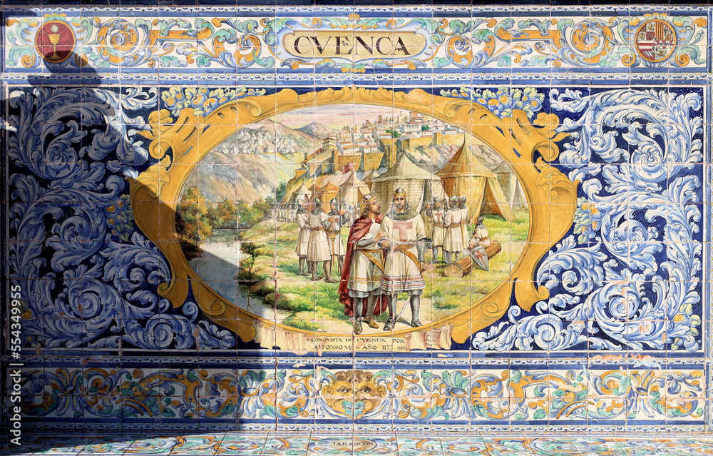 Mural #5 - Cvenca - Spanish history on Plaza de Espana Sevilla