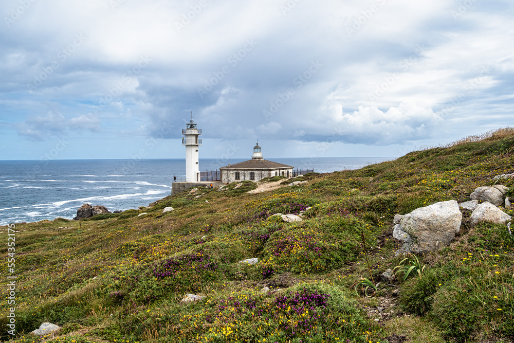 Lighthouse of cape of Tourinan in Muxia, Costa da Morte, Death Coast, Galicia, Spain.