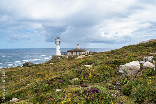 Lighthouse of cape of Tourinan in Muxia, Costa da Morte, Death Coast, Galicia, Spain.