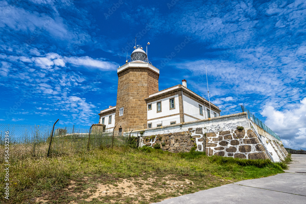 Finisterre Cape Lighthouse, Costa da Morte, Galicia, Spain. End of Saint James Way.