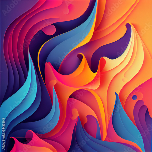 Flowing colorful gradients and shapes © Peter