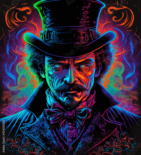 Psychedelic Jack the Ripper Generative AI photo