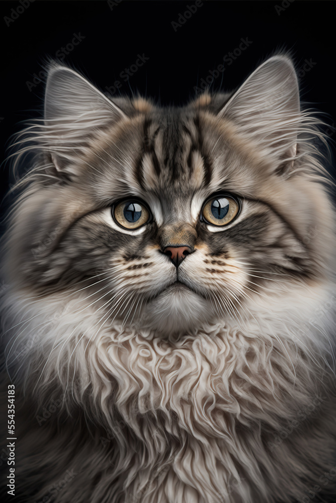Ragamuffin Cat - created with Generative AI Technology