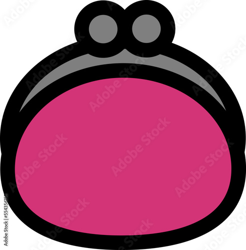 がまぐちのお財布のアイコン（Wallet. Vector Illustration) 