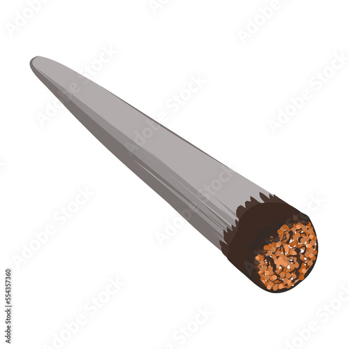 Thug Life Marijuana joint, spliff, smoking drug cigarette PNG with transparent background. Meme Lit doobie or phatty.