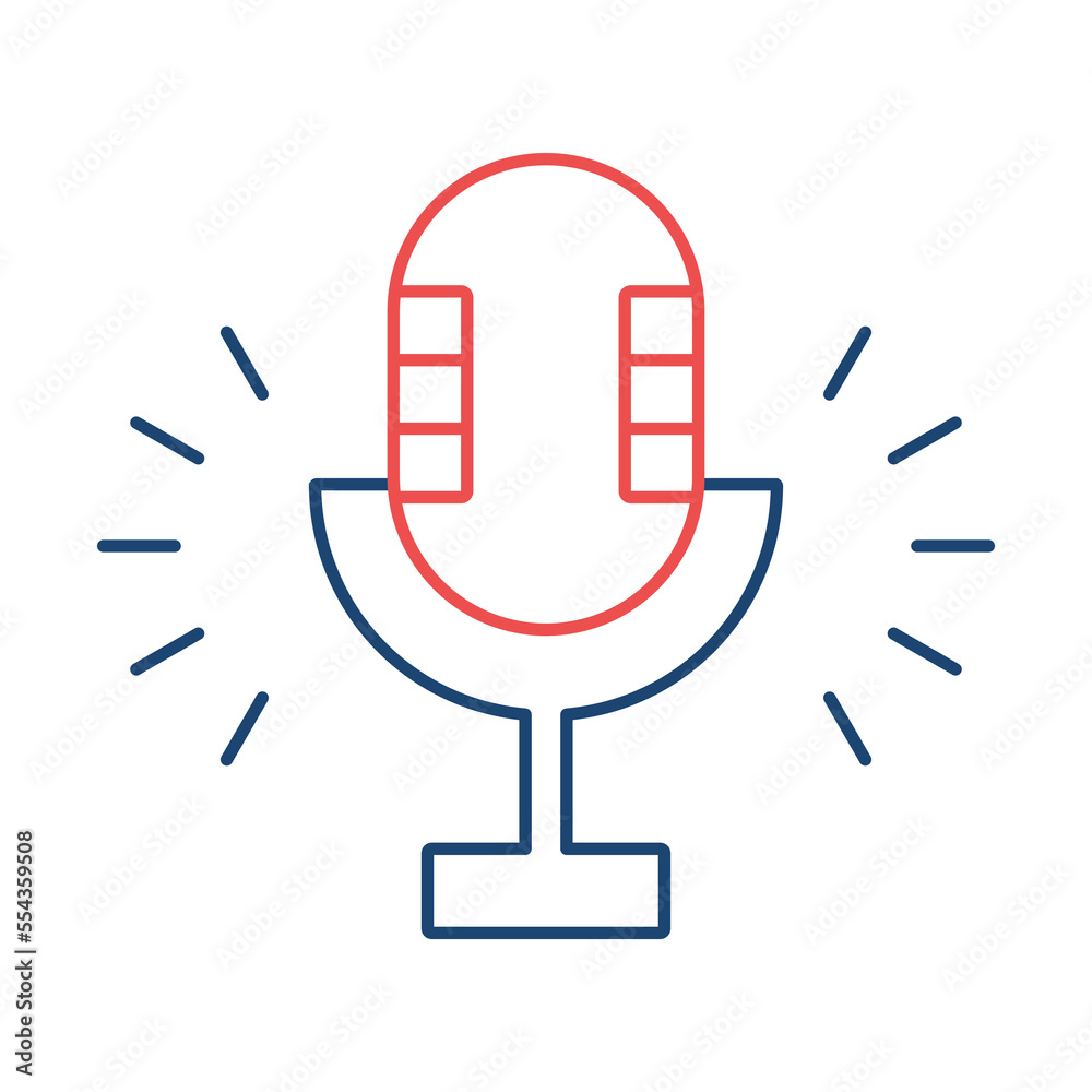 Microphone line universal icon ui ux element sign. Microphone line universal icon ui ux element sign.