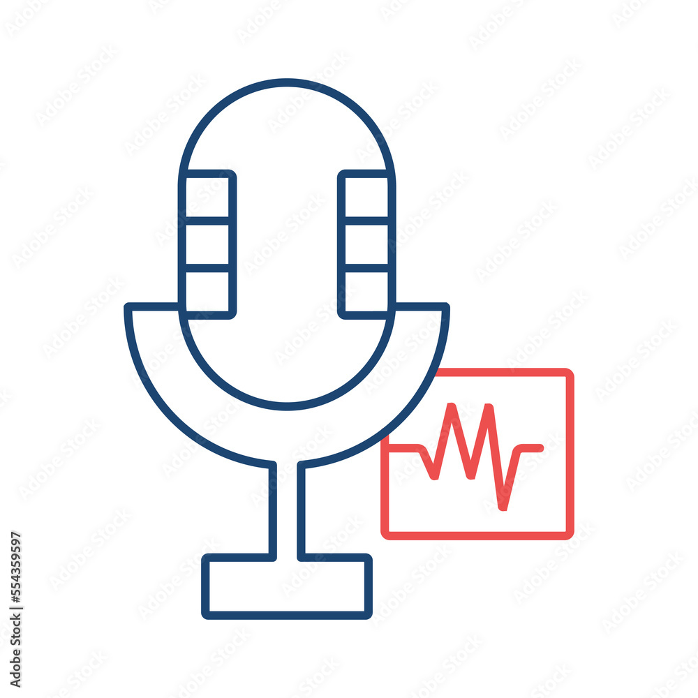 Microphone line universal icon ui ux element sign. Microphone line universal icon ui ux element sign.