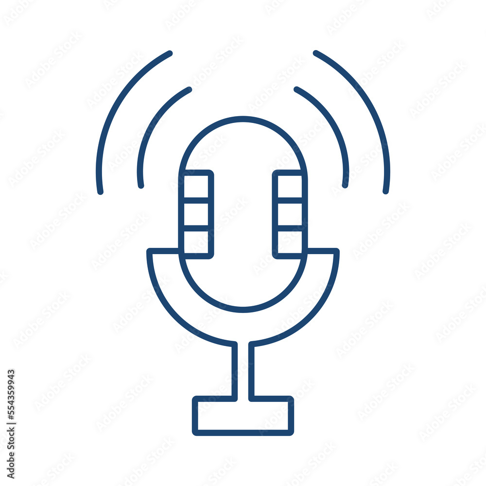 Microphone line universal icon ui ux element sign. Microphone line universal icon ui ux element sign.