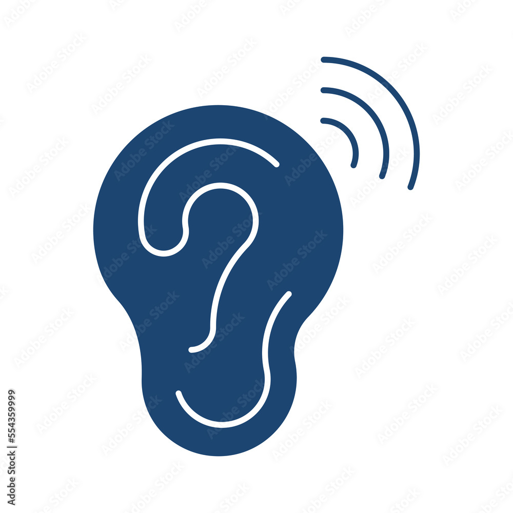 Ear filled universal icon ui ux element sign. Ear filled universal icon ui ux element sign.