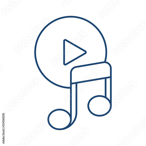 Music line universal icon ui ux element sign.
