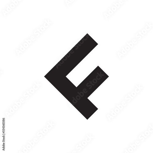 abstract letters F concept logo vector isolated on white background.