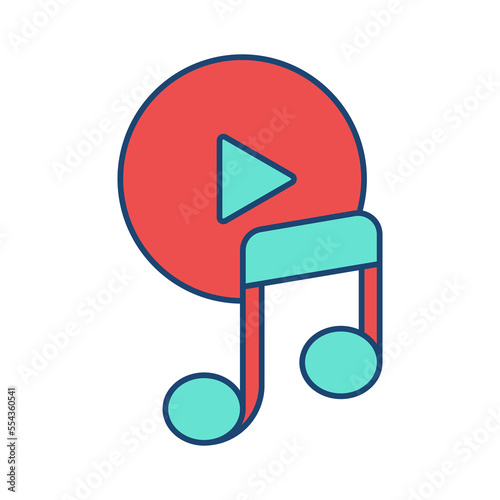 Music line universal icon ui ux element sign.