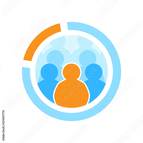 Demography diagram concept illustration flat design vector eps10. modern graphic element for landing page, empty state ui, infographic, icon