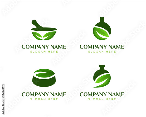 Minimalist medical/herbal logo set 1