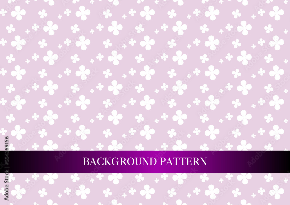 Lucky cute four leaf clover pattern pink background