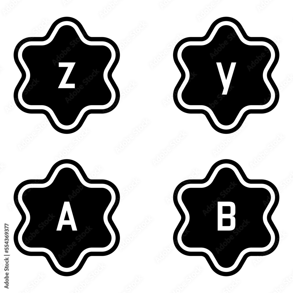 Alphabet icon vector design templates Alphabet icon vector design templates