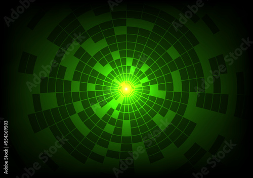 Map radar technology network communication green light background