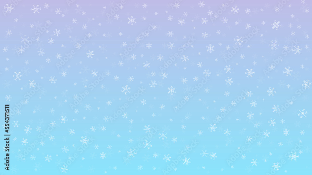 雪が舞い落ちる背景素材，空、ピンクとブルーのグラデーション