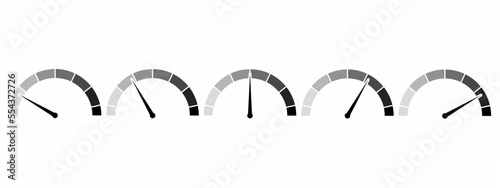 speedometer icon set isolated on white background