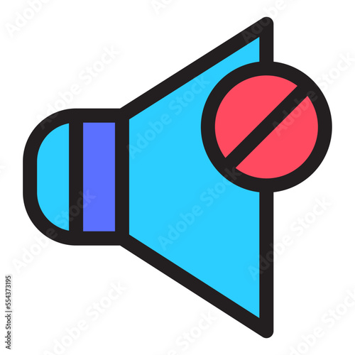 Illustration of Mute Speaker design Icon