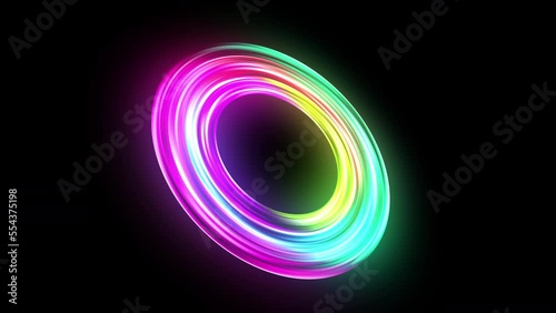 Flaming logo reveal, ring of ice and fire effect. Abstract motion graphic for logos and intro text. 2 video available, in-out sequence and loop. 3D render.