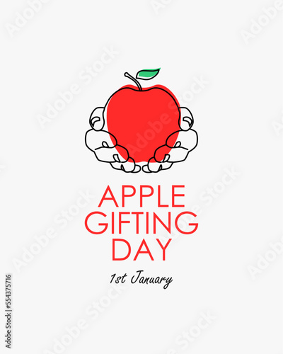 apple gifting day poster template