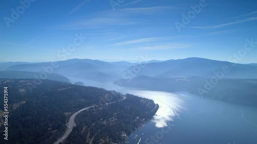 Wallpaper Mural Aerial view of lake Coeur d'Alene in Idaho. Great places fro vacations in lake Coeur d'Alene Torontodigital.ca
