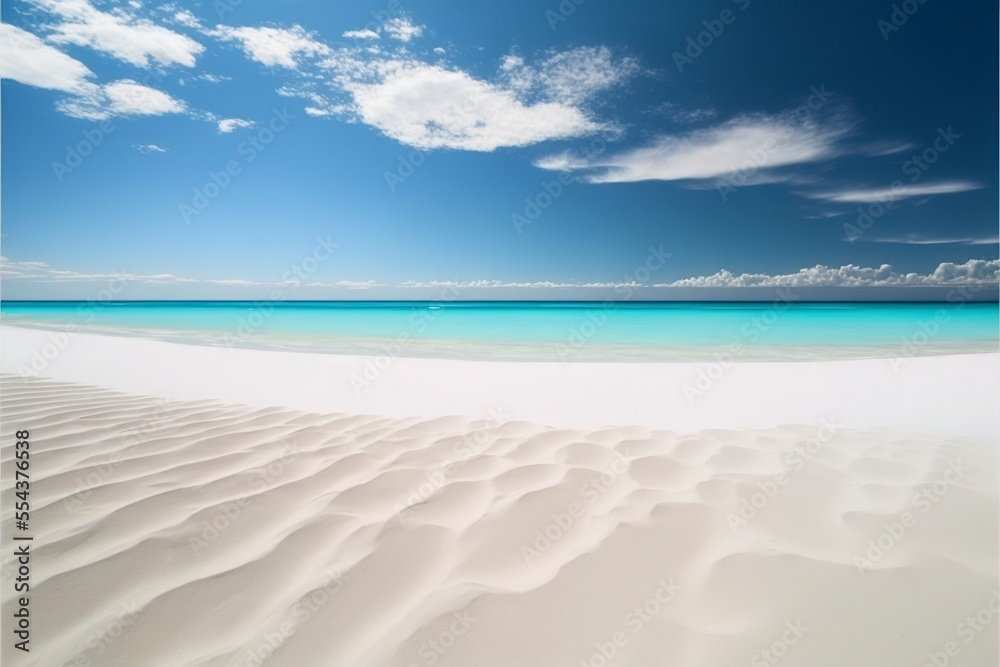 Beautiful white sand beach scene