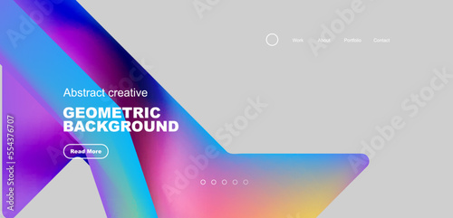 Fluid triangles minimal abstract background. Techno or business concept, pattern for wallpaper, banner, background, landing page