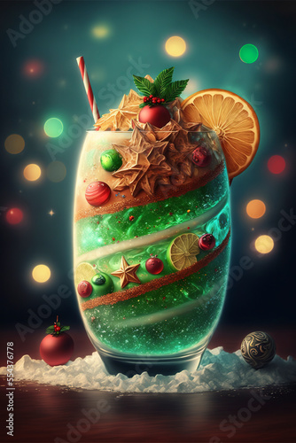 a yummi Christmas cocktail  photo