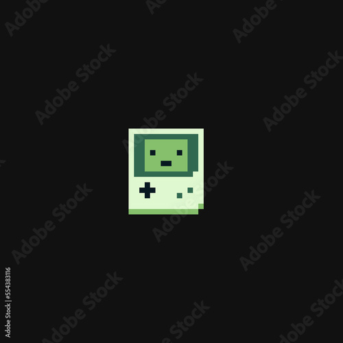 Retro technology pixel art icon 80s style. Accessories for consoles. Design sticker, apps. Game assets. Isolated vector illustration.