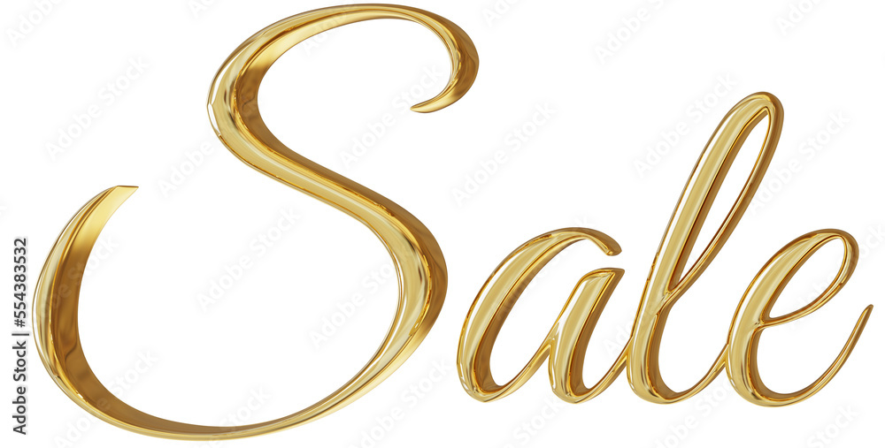 Obraz premium Golden sale 3D Rendering 