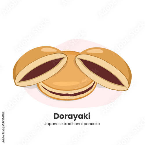 Dorayaki Japanese red bean pancake, traditional food