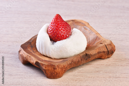 Japanese traditional sweets, Strawberry Daifuku with strawberry photo