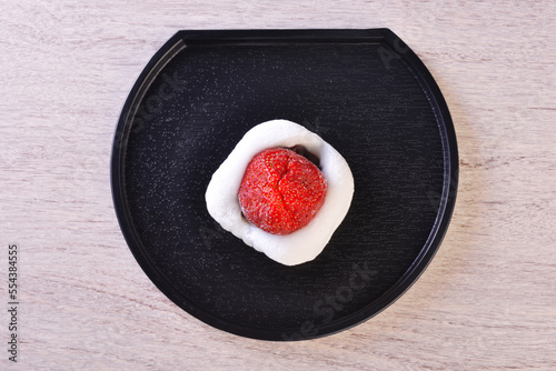 Japanese traditional sweets, Strawberry Daifuku with strawberry photo