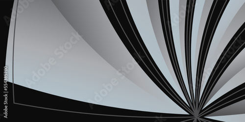 Stripes abstract background. Black and grey color burst background with minimal gradient. Vector illustration. Monochrom background.