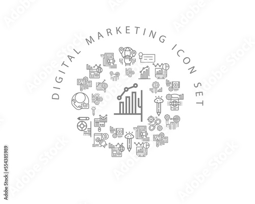 Vector digital marketing icon set