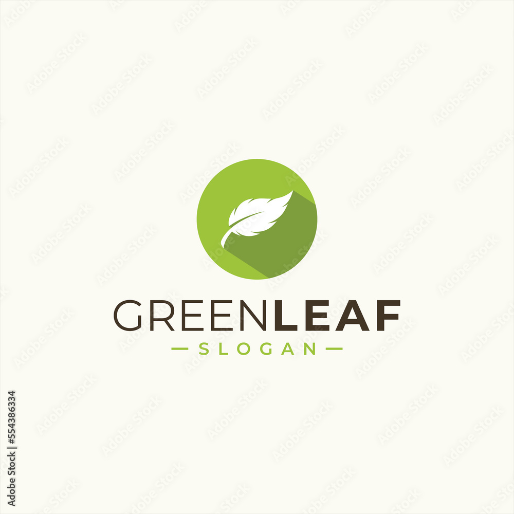 green leaf icons design template vector green leaf icons design template vector