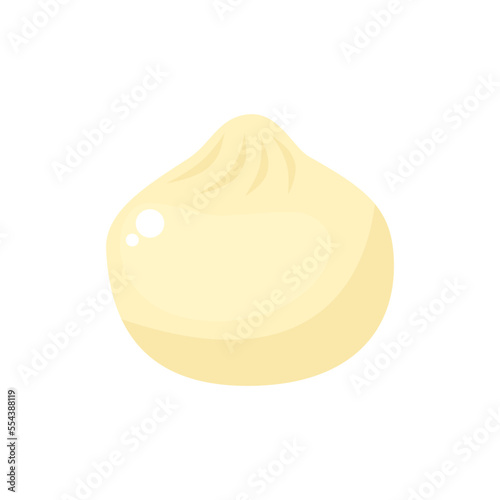 vector illustration of dumplings isolated on a white background. Xiaolongbao