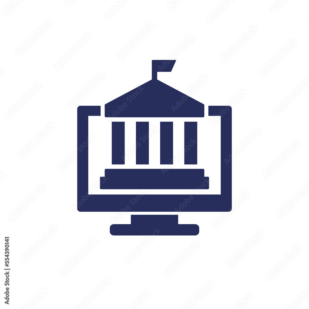 Electronic government icon, digital transformation vector Electronic government icon, digital transformation vector