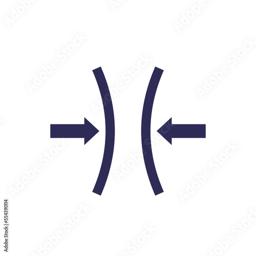 compression icon or vector sign photo