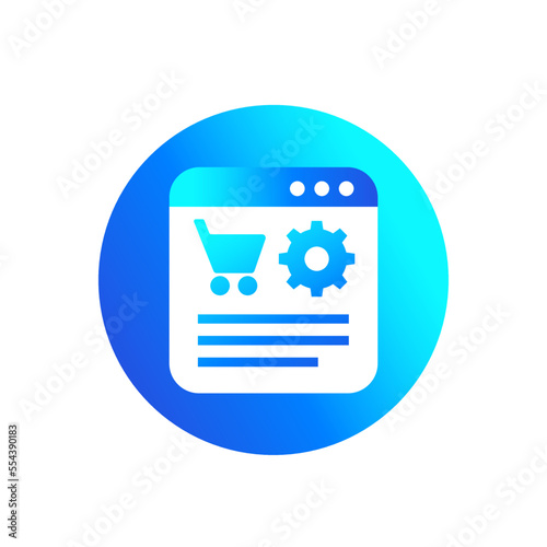 order processing, online shopping vector icon