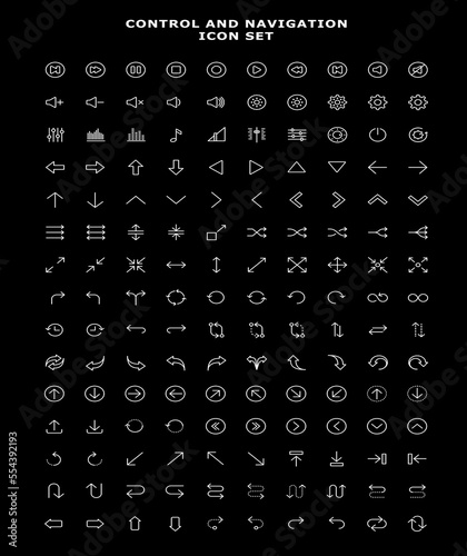 CONTROL AND NAVIGATION ICON SET