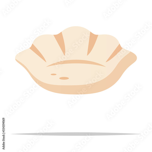 Half moon dim sum dumpling vector isolated illustration