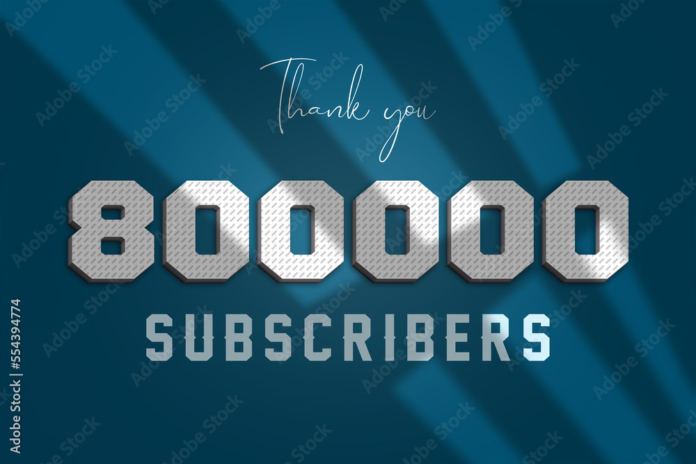 8000000 subscribers celebration greeting banner with 3D Paper Design 8000000 subscribers celebration greeting banner with 3D Paper Design