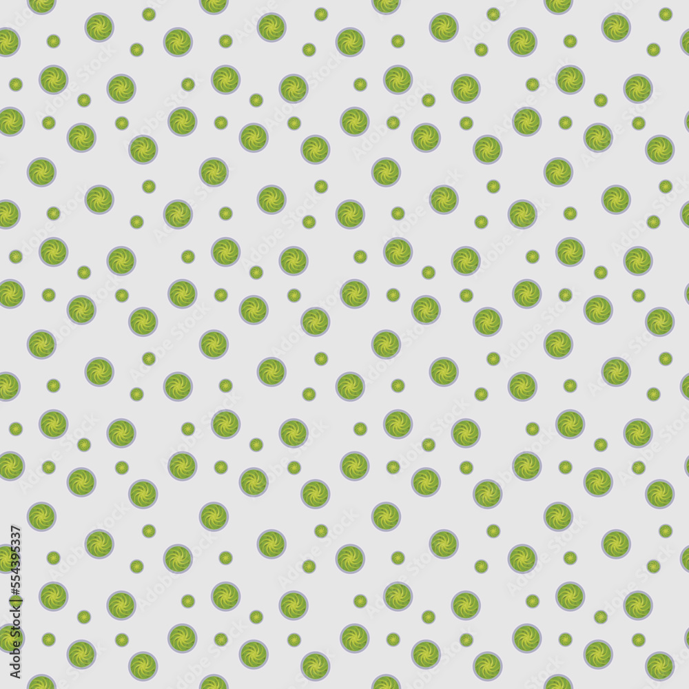 Wasabi sauce in bowl seamless pattern. Colored illustration of  asian wasabi top view.